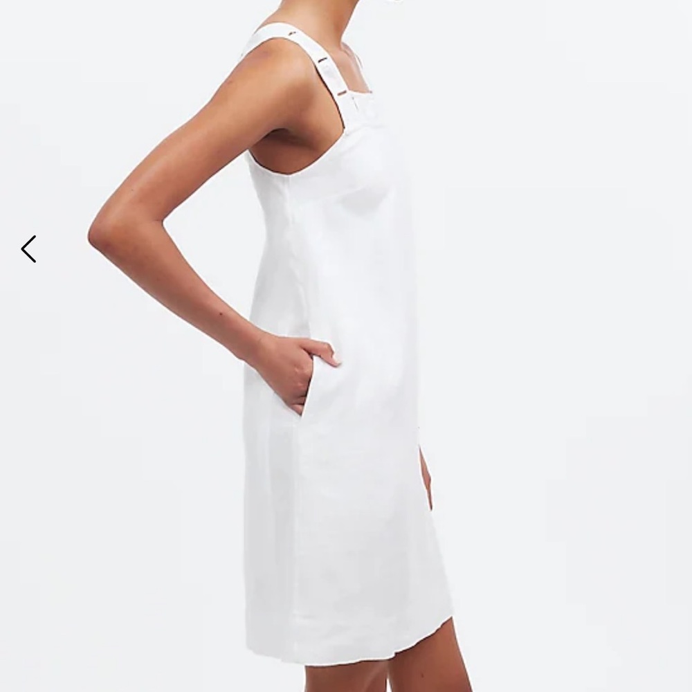 Madewell Embroidered Tank Mini Dress in Linen - Picture 3 of 7